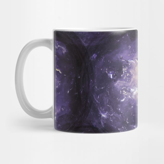 Purple Planets Space Galaxy by Moon Art